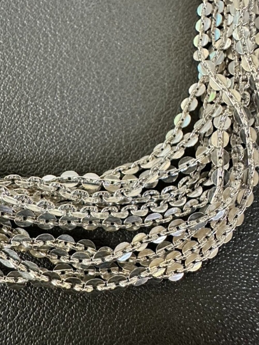 STERLING SILVER 925 MILOR Italy 10 STRAND Link ITALIAN BRACELET - Picture 4 of 7